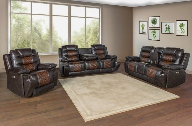 New Classic® Home Furnishings Nikko Brown Power Glider Recliner-1
