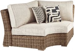 Signature Design by Ashley® Beachcroft Beige Curved Corner Chair with Cushion