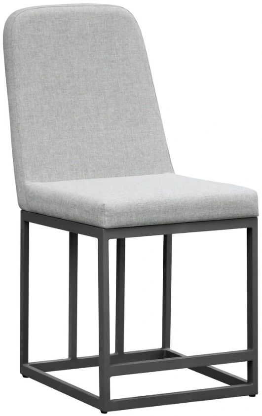 Intercon Navarro Gray/Mocha Fabric/Metal Outdoor Barstool-0