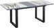 Mazin Furniture Barcelona Gray Faux Marble Dining Table with Black Metal Base -2