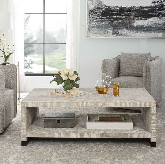 Uttermost® Bosk White Washed Coffee Table-1