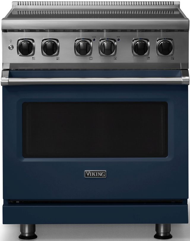 Viking® 5 Series 30" Slate Blue Induction Range-0