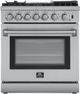 FORNO® Lazio 30" Stainless Steel Pro Style Dual Fuel Range-0