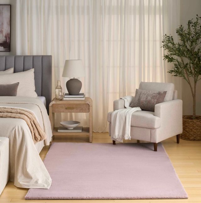 Nourison Home™ Soft Plush Rabbit Fur SFF01 Lavender 5'x7' Area Rug-1