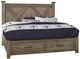 Artisan & Post by Vaughan-Bassett Cool Rustic Stone Gray California King Storage Panel Bed-0
