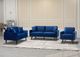 Mazin Furniture Bellerophon Blue Upholstered Accent Chair-2