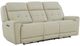 Liberty Furniture Carrington Baja Stone Leather Triple Zero Gravity Power Reclining Sofa-0