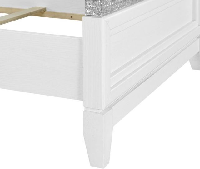 Liberty Furniture Reflections Gray/Pearl White/Rhinestone Youth Full Upholstered Panel Bed-3