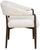 Uttermost® Austell Cream/Walnut Shearling Dining Chair-5