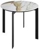 Natuzzi Editions Wire Brown Round Accent Table with Calacatta Hermitage Base-0