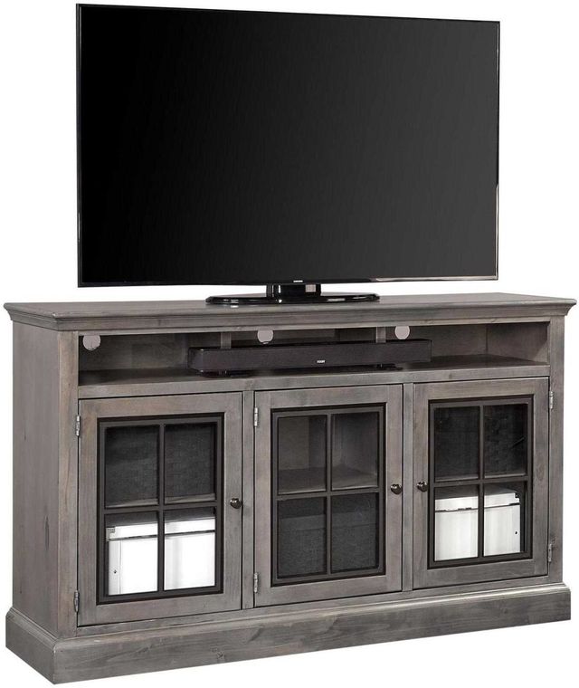 aspenhome® Churchill Ghost Black 66" Highboy Console with 3 Doors-0