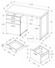 Monarch Specialties Inc. White 48" Computer Desk-3