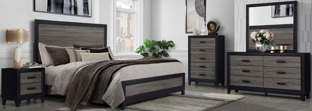 Global Furniture USA Lisbon Gray/Black Nightstand-2