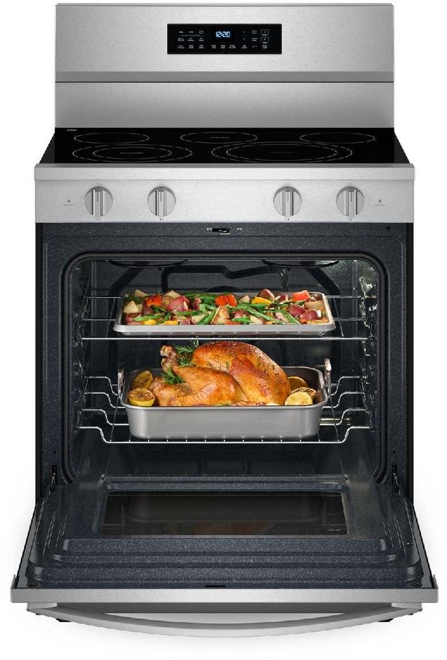 Whirlpool® 30'' FingerPrint Resistant Stainless Steel Freestanding Electric Range with Air Cooking Technology-3