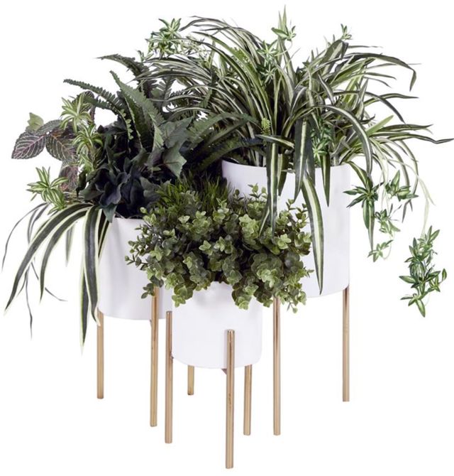 Deco Marche 3-Piece White Planter Set-1