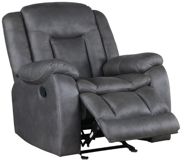 New Classic® Home Furnishings Morello Gray Manual Glider Recliner-3