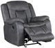New Classic® Home Furnishings Morello Gray Manual Glider Recliner-3