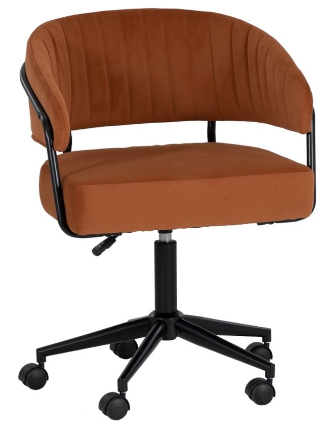 Linon Prestwick Black/Navy Office Chair Renn's Electronic More - Main Image
