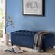 Olliix by Madison Park Navy Shandra Tufted Top Storage Bench-3