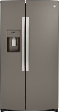 GE® 36 in. 25.1 Cu. Ft. Slate Side-By-Side Refrigerator