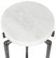 Uttermost® Tobias Antiqued Dark Bronze/White Marble Slab Drink Table-4