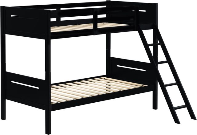 Coaster® Littleton Black Twin/Twin Bunk Bed-0