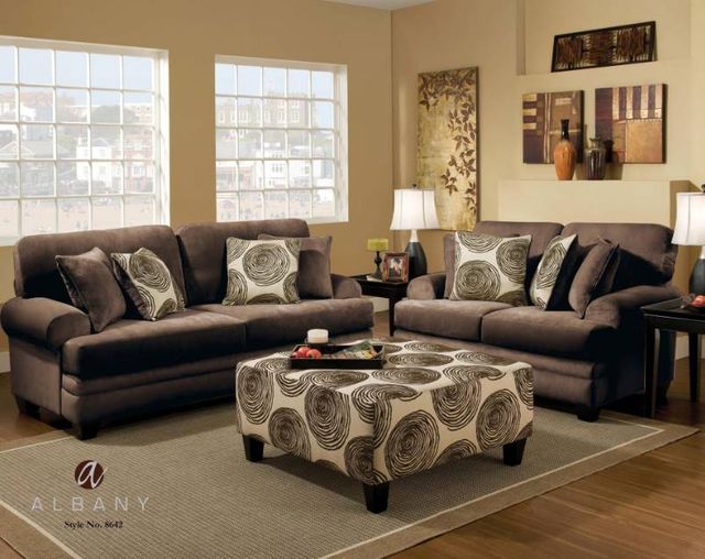 Albany Industries Big Swirl Chocolate Ottoman-1