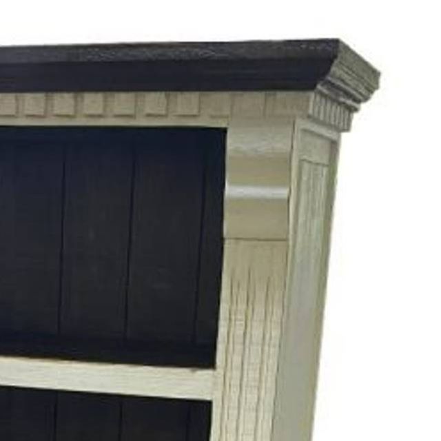 Million Dollar Rustic Brown/Frosted White Bookcase-1