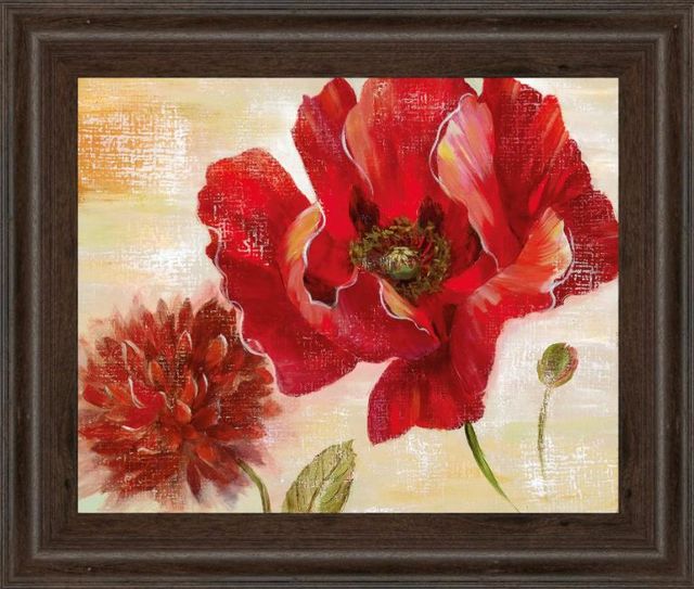 Classy Art Passion For Poppies Il by Nan Framed Print Wall Art-0