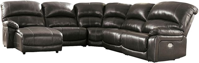 Signature Design by Ashley® Hallstrung 5-Piece Gray Power Reclining Left-Arm Facing Sectional and Chaise-0