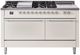Ilve® Nostalgie II Series 60" Antique White Pro Style Dual Fuel Range-0