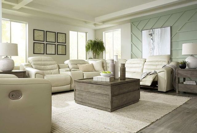Signature Design by Ashley® Center Line 2-Piece Cream Power Reclining Living Room Set-3