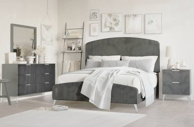 New Classic® Home Furnishings Kailani 4-Piece Gray King Panel Bedroom Set-1