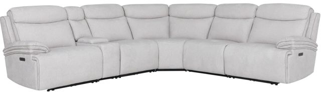 Parker House® Alpine 6-Piece Airy Snow Power Reclining Curved Sectional-0