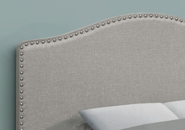 Monarch Specialties Inc. Grey Linen Full Headboard-1