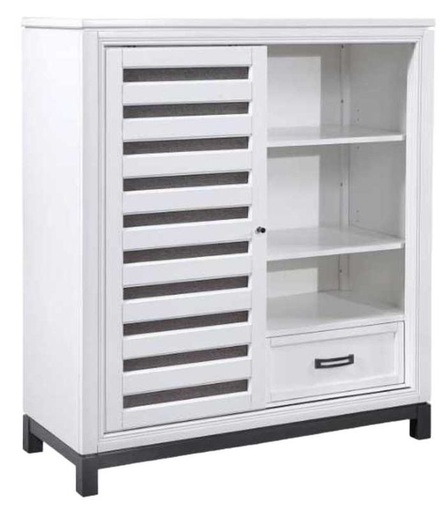 aspenhome® Hyde Park White Paint Sliding Door Chest-1