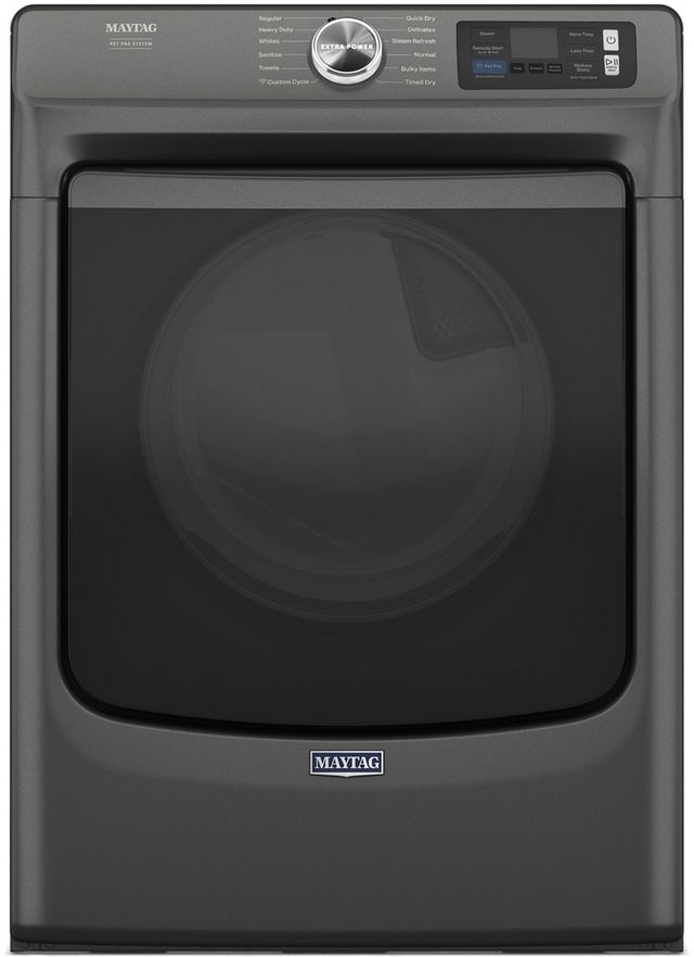 Maytag® Pet Pro System 7.4 Cu. Ft. Volcano Black Front Load Gas Dryer-0