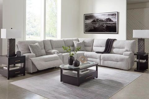 Signature Design by Ashley® Acklen Place 6-Piece Pewter Power Reclining Sectional-0