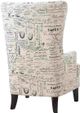 Elements International Kori Beige French Script Accent Chair-1