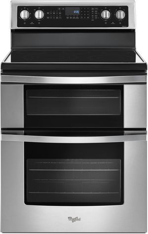 Whirlpool® 30" Stainless Steel Free Standing Double Oven Electric Range