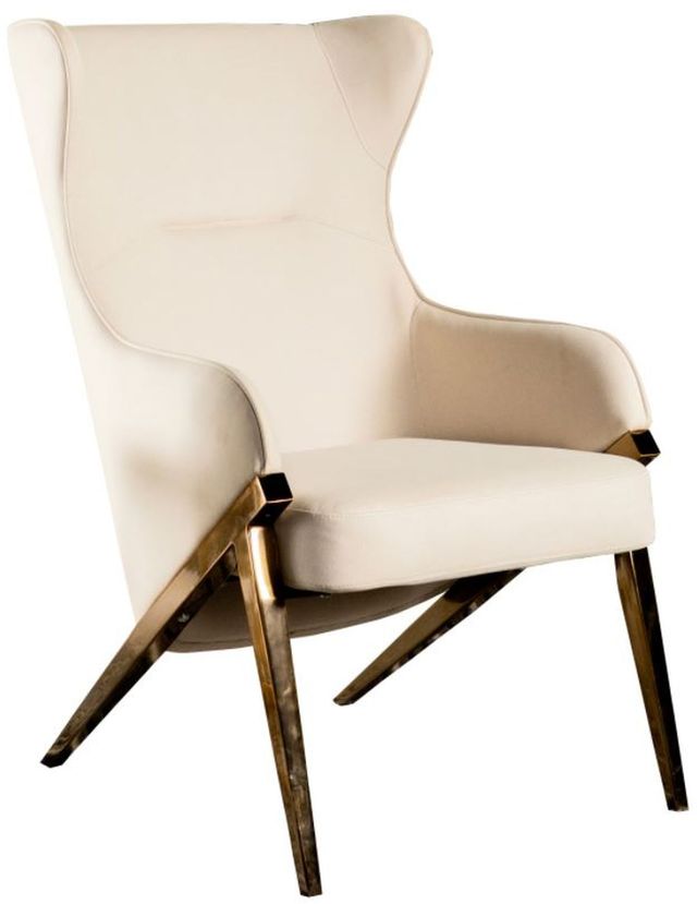 Coaster® Walker Cream/Bronze Upholstered Accent Chair-0