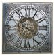 A & B Home Gold/Silver Square Gear Clock-0