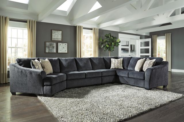Signature Design by Ashley® Eltmann 4-Piece Slate Right-Arm Facing Sectional with Armless Chair and Cuddler-2