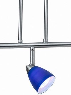 Cal® Lighting & Accessories Blue/Brushed Steel Serpentine Light-1