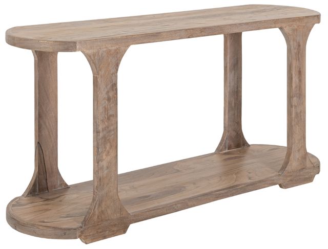 International Furniture Direct Balam Stained White Sofa Table-0