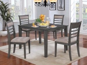 Mazin Furniture Dahlia 5 Piece gray Oak Dinette Set-0
