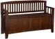 Linon Cynthia Walnut Storage Bench-0