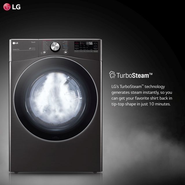 LG 7.4 Cu. Ft. Black Steel Front Load Electric Dryer-12