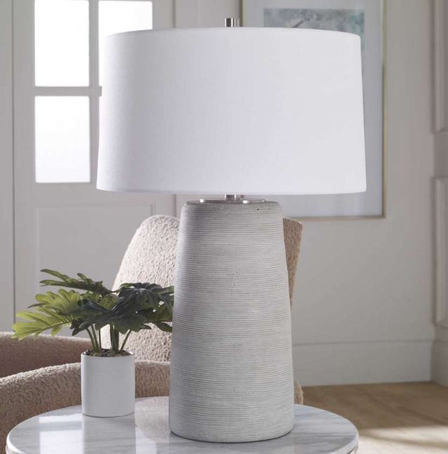 Uttermost® Mountainscape Gray/Off-White Table Lamp-1