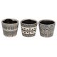 A & B Home 3-Piece Black/White Garden Planter Set-1